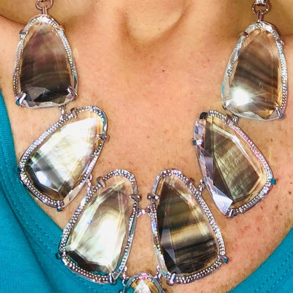 Kendra Scott Harlow Black Mother of Pearl necklace - Picture 8 of 8